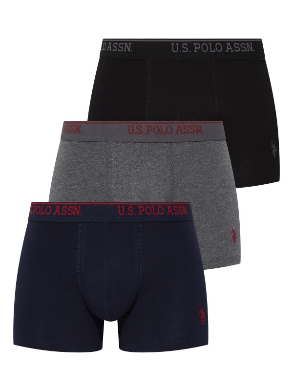 U.S. POLO ASSN. 3Pack boxerky 80097 modrá šedá černá | Vermali.cz